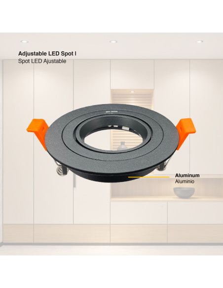 5 unidades Spot Ajustable sin soporte para GU10 ø91mm