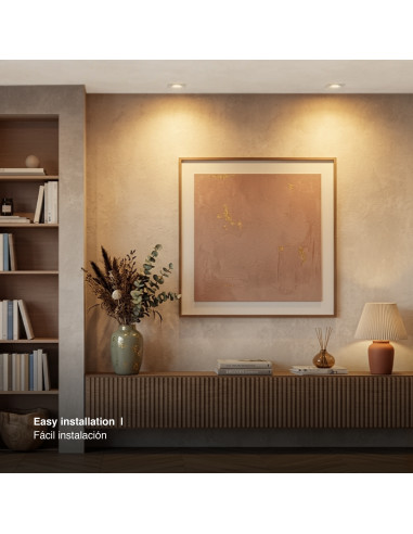 3 unidades Spot Cuadrado Ajustable GU10 91x91mm