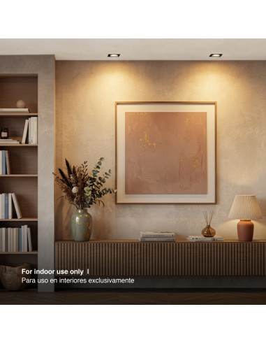 3 unidades Spot Cuadrado Ajustable GU10 91x91mm