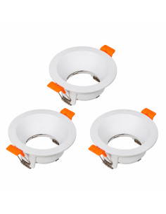 3 unidades Spot Fijo sin soporte para GU10 ø90mm