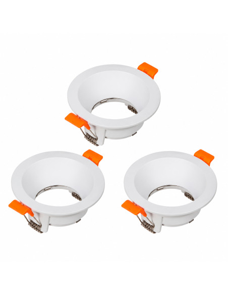 3 unidades Spot Fijo sin soporte para GU10 ø90mm