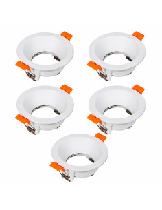 5 unidades Spot Fijo sin soporte para GU10 ø90mm