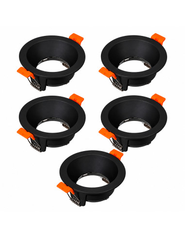 5 unidades Spot Fijo sin soporte para GU10 ø90mm