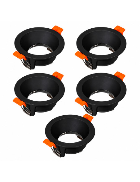 5 unidades Spot Fijo sin soporte para GU10 ø90mm