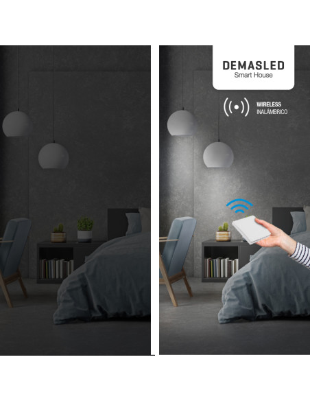 Tecla inalámbrica 1 efecto y Smart switch wifi y RF 1 efecto