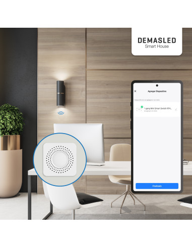 Tecla inalámbrica 1 efecto y Smart switch wifi y RF 1 efecto
