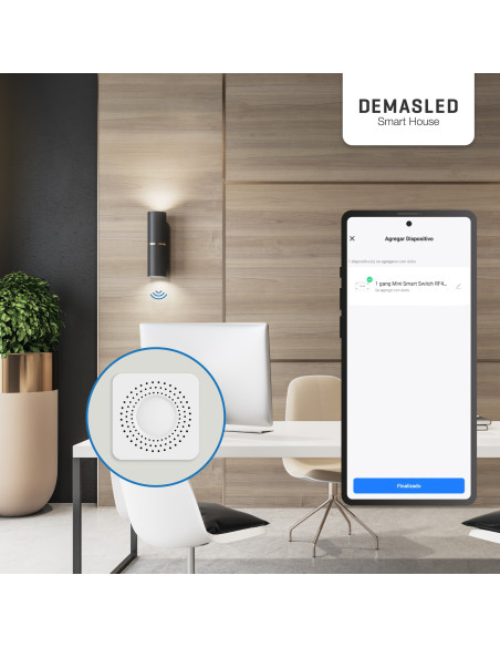 Tecla inalámbrica 1 efecto y Smart switch wifi y RF 1 efecto