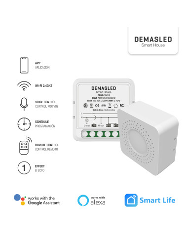 Tecla inalámbrica 2 efectos y 2 Smart switch wifi y RF 1 efecto