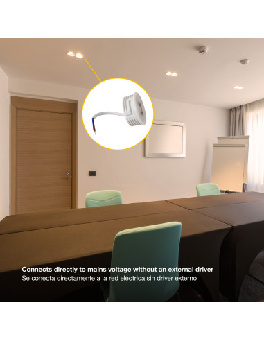 Módulo LED Lente 38° Blanco Cálido 3000K 175-265V