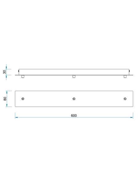 Base regleta 3 luces para colgantes Elsa 60 cm - Mantra