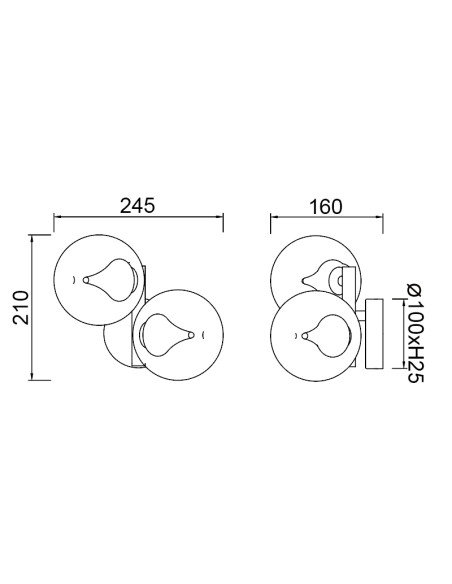 Aplique de pared LED Andrómeda 12W, oro - Mantra