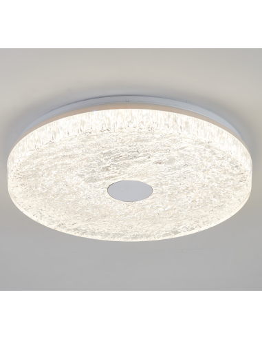 Plafón LED de techo Frozen 45W regulable con mando Ø48 cm, blanco - Mantra