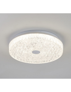 Plafón LED de techo Frozen 30W regulable con mando Ø39 cm, blanco - Mantra