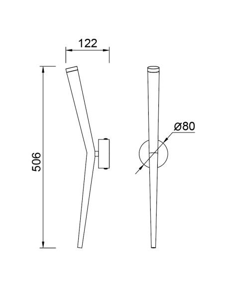 Aplique de pared LED Boomerang 6W - Mantra