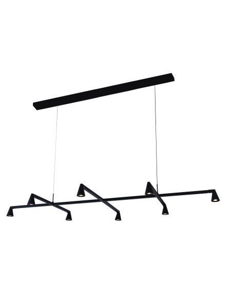 Lámpara colgante LED Africa 42W regulable, negro - Mantra