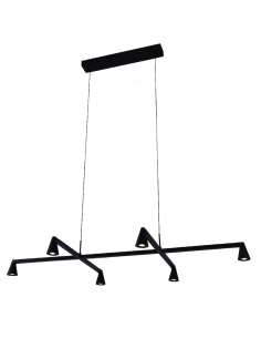 Lámpara colgante LED Africa 29W regulable, negro - Mantra