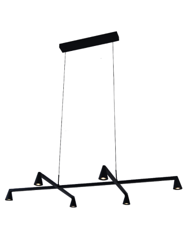 Lámpara colgante LED Africa 29W regulable, negro - Mantra
