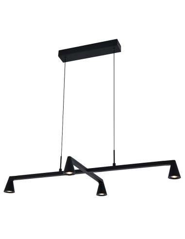 Lámpara colgante LED Africa 21W regulable, negro - Mantra