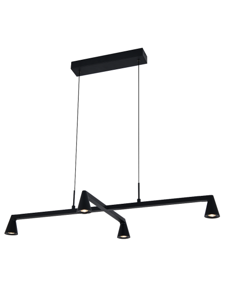 Lámpara colgante LED Africa 21W regulable, negro - Mantra