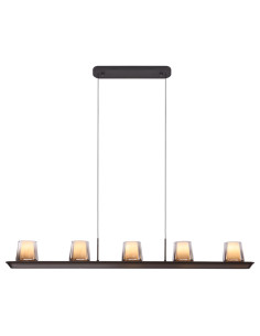 Lámpara colgante LED Alabastro 55W regulable 102 cm, ceniza - Mantra
