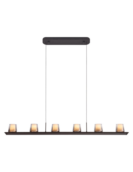 Lámpara colgante LED Alabastro 62W regulable 127 cm, ceniza - Mantra