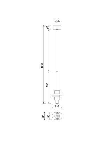 Lámpara colgante LED Betty 7W - Mantra