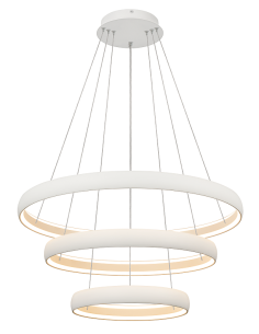 Lámpara colgante LED Flats 122W regulable Ø77,8 cm, blanco - Mantra