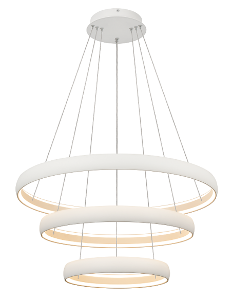 Lámpara colgante LED Flats 122W regulable Ø77,8 cm, blanco - Mantra