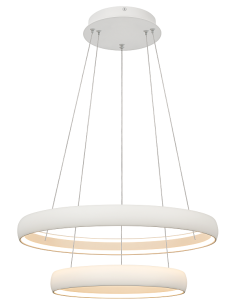 Lámpara colgante LED Flats 70W regulable Ø58,7 cm, blanco - Mantra