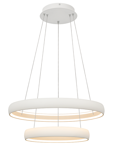 Lámpara colgante LED Flats 70W regulable Ø58,7 cm, blanco - Mantra