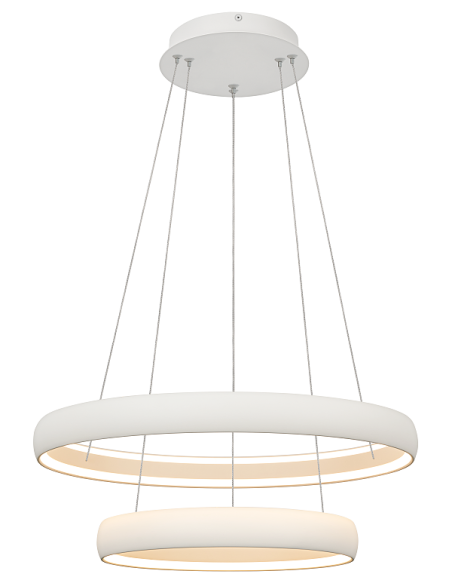 Lámpara colgante LED Flats 70W regulable Ø58,7 cm, blanco - Mantra