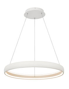 Lámpara colgante LED Flats 42W regulable Ø58,7 cm, blanco - Mantra