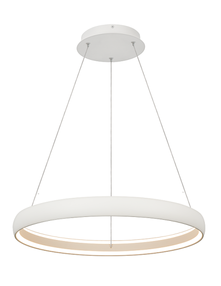 Lámpara colgante LED Flats 42W regulable Ø58,7 cm, blanco - Mantra