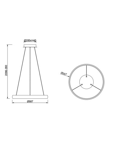 Lámpara colgante LED Flats 42W regulable Ø58,7 cm, blanco - Mantra