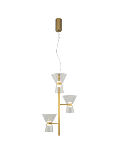Lámpara colgante LED New York 18W, oro - Mantra