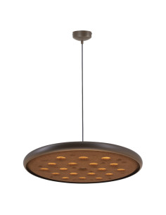Lámpara colgante LED Acustic 20W regulable, café - Mantra