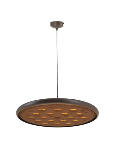 Lámpara colgante LED Acustic 20W regulable, café - Mantra
