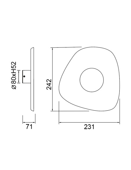 Aplique de pared LED Acustic 5W 26 cm, café - Mantra