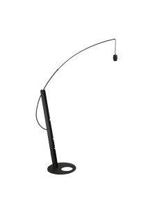 Pie de salón Ricca negro 230 cm con bombilla LED E27 (sin pantalla) - Mantra