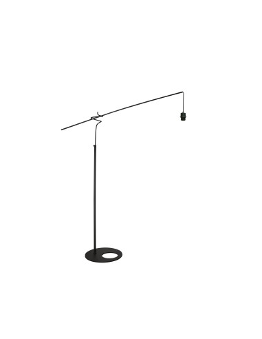 Pie de salón Ruti negro 230 cm con bombilla LED E27 (sin pantalla) - Mantra