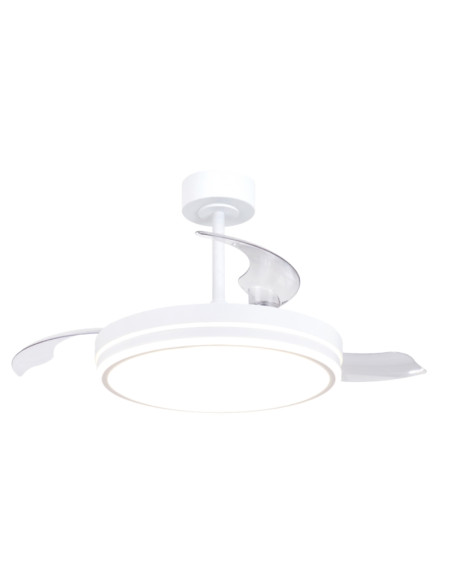 Ventilador de techo mediano Luna con luz LED 36W y mando, blanco - Mantra
