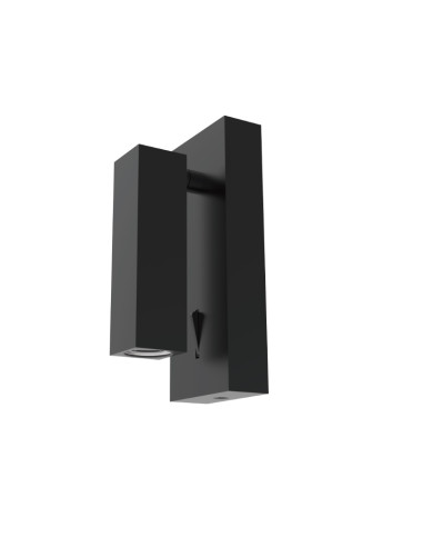Aplique lector LED Tarifa 3W, negro - Mantra