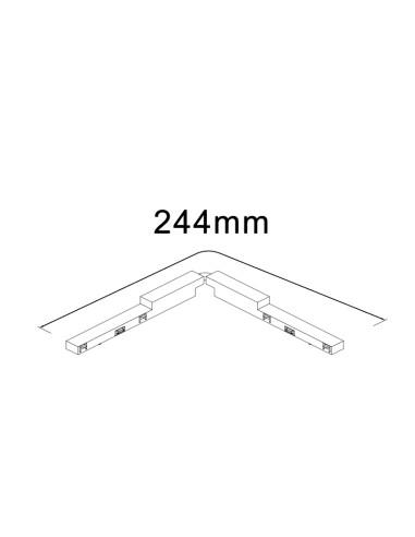 Conector flexible para carril magnético Magneto Mini, negro - Mantra
