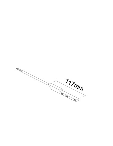 Conector alimentador para carril magnético Magneto Mini, negro - Mantra