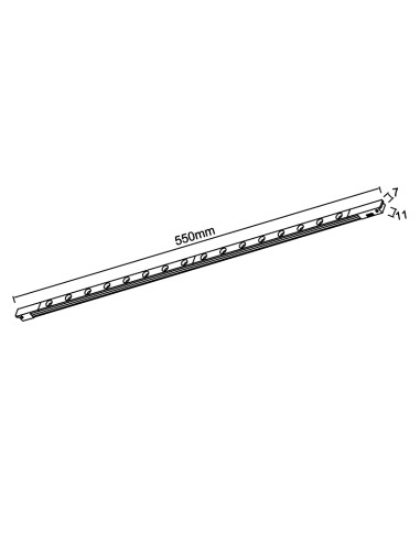 Lineal LED para carril magnético Magneto Mini 12W 36º, negro - Mantra