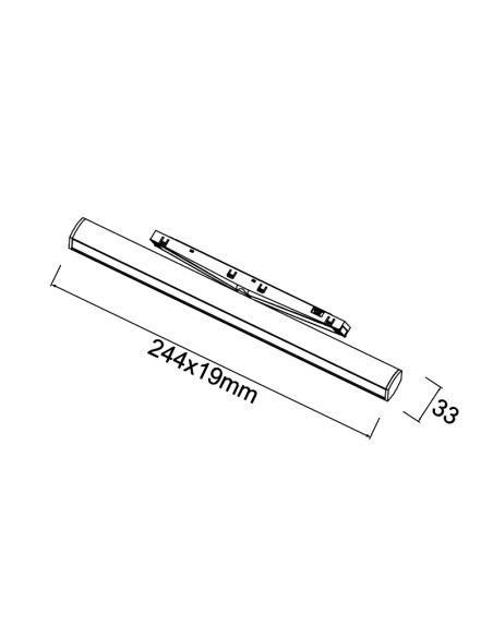 Lineal LED 360º para carril magnético Magneto Mini 6W 36º, negro - Mantra