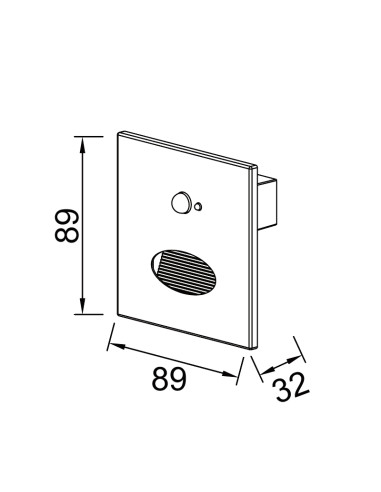 Bañador de pared LED Proa 3W - Mantra