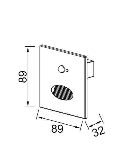 Bañador de pared LED Proa 3W - Mantra