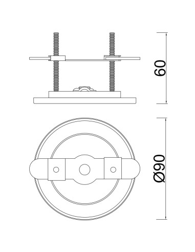 Florón empotrable 1 luz Modular Light Ø9 cm - Mantra
