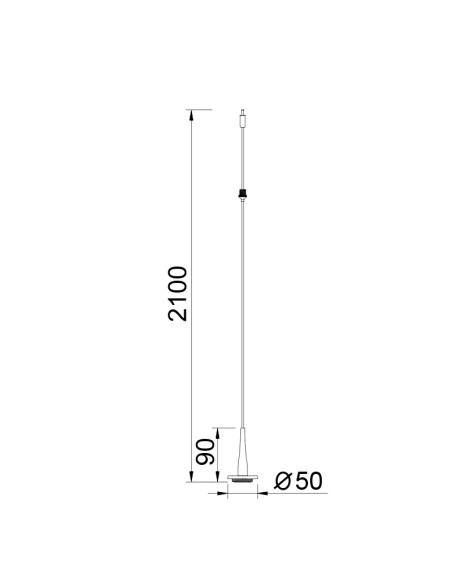 Cable colgante LED 24V para cristal Andrómeda 4,5W - Mantra